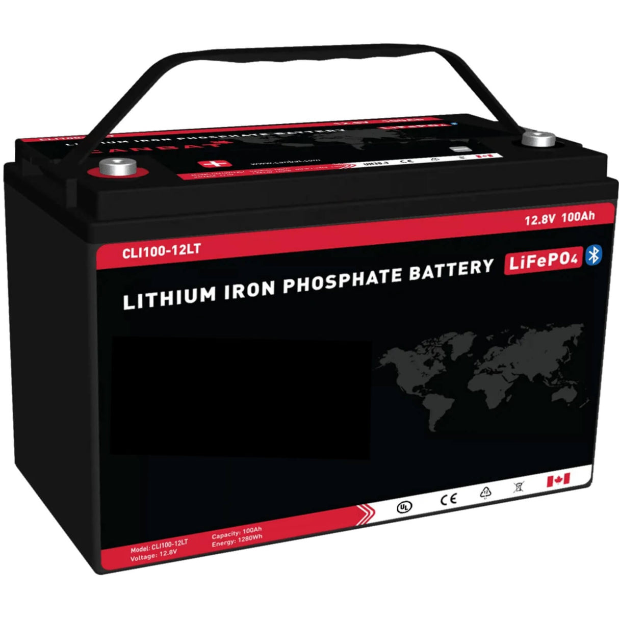LifePO4, 12V 100Ah Low Temperature Lithium Battery built-In heating system LIFEPO4 Canadianbatteries.com