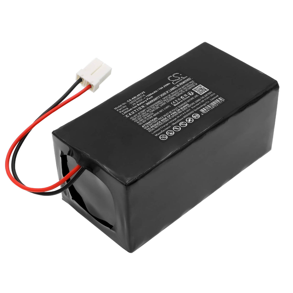 25.9V, Li-ion, 7500mAh, Lawn Mowers battery fits Ambrogio, 050Z39601A, AM060L0V9Z, L60 Elite S+, 194.25Wh Lawn Mowers Cameron Sino Technology Limited (Dangerous Goods)
