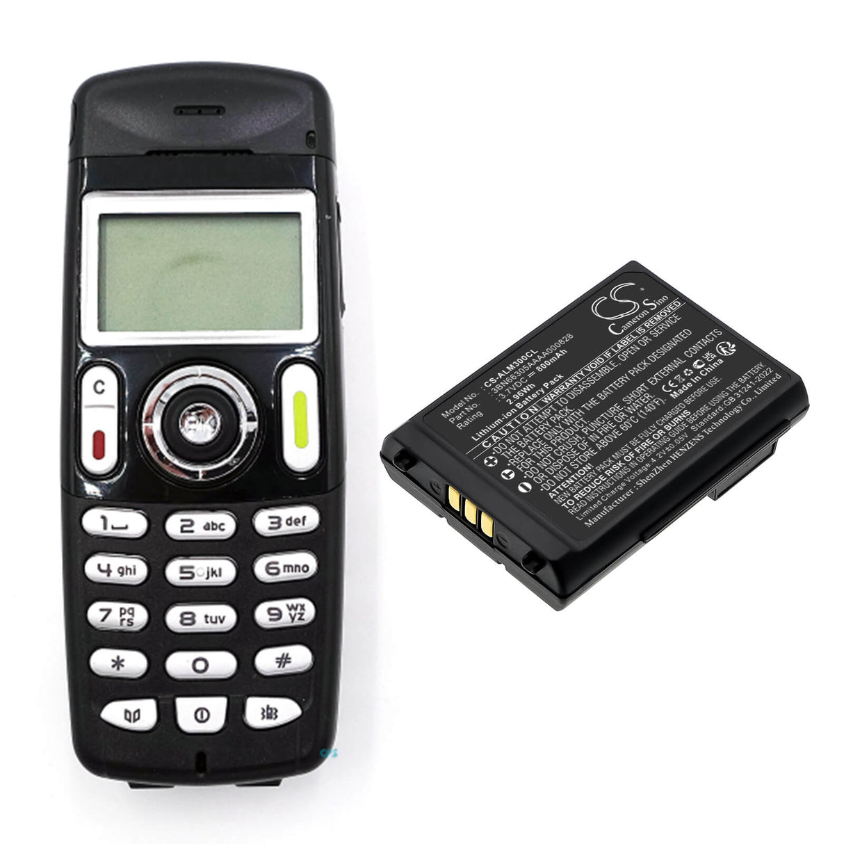 Batterie de téléphone sans fil pour Alcatel, 300 Dect, Mobile 300 3.7v, 800mah - 2.96wh Téléphone sans fil Cameron Sino Technology Limited (Téléphone sans fil)