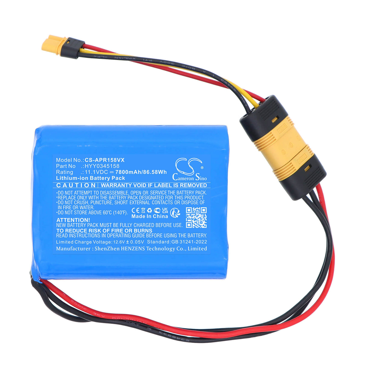 11.1V, Li-ion, 7800mAh, Vacuum battery fits Aiper, HYY0345158, Seagull Plus Pool Vacuum, 86.58Wh Vacuum Cameron Sino Technology Limited