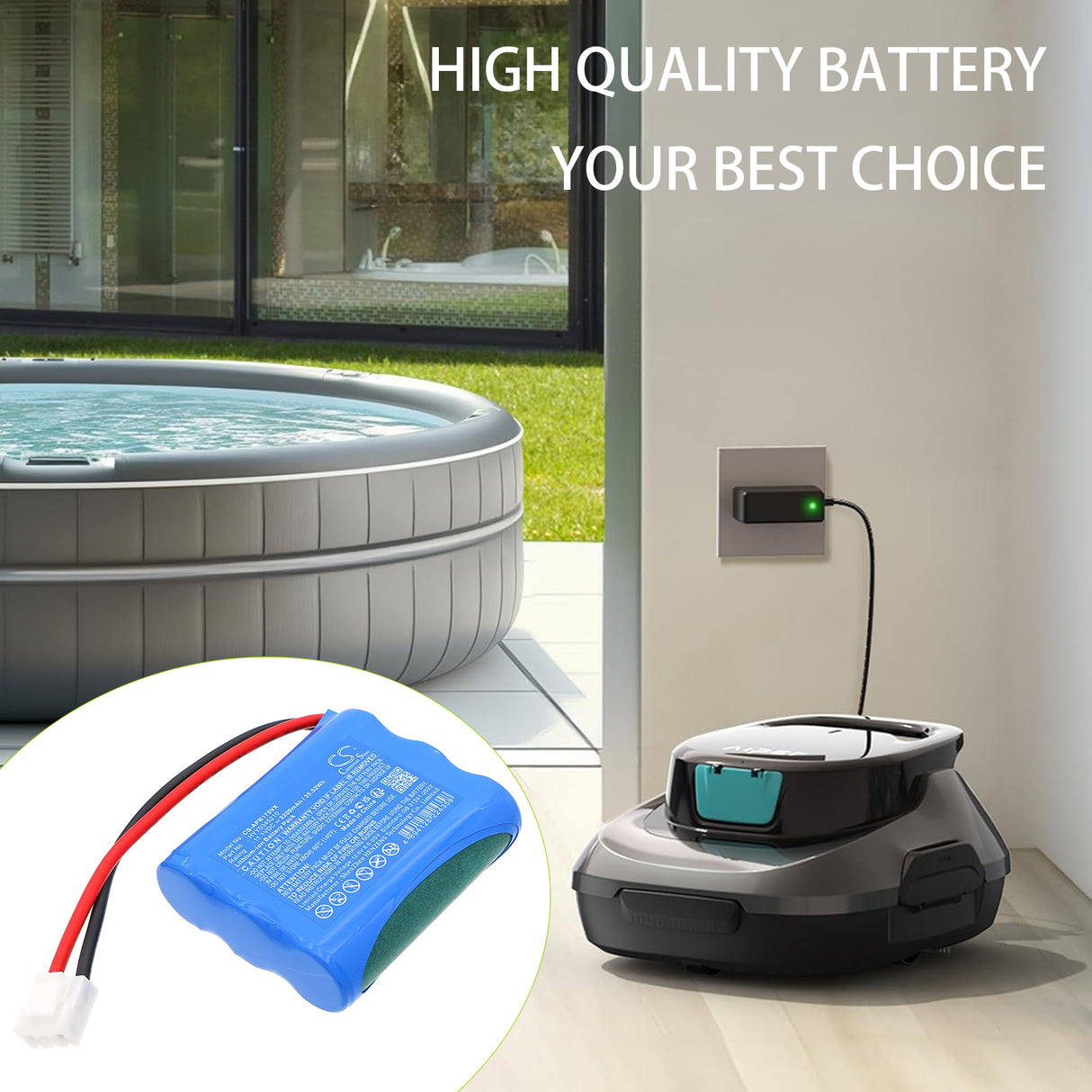 11.1V, Li-ion, 3200mAh, Vacuum battery fits Aiper, HYY0345210, Scuba SE Pool Vacuum Cleaner, 35.52Wh Vacuum Cameron Sino Technology Limited