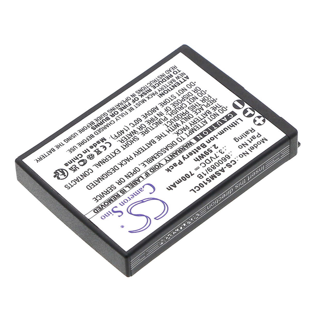 3.7V, Li-ion, 700mAh, Cordless Phone battery fits Ascom, 660089/1b, 51 Advanced, A51, 2.59Wh Cordless Phone Cameron Sino Technology Limited (Cordless Phone)