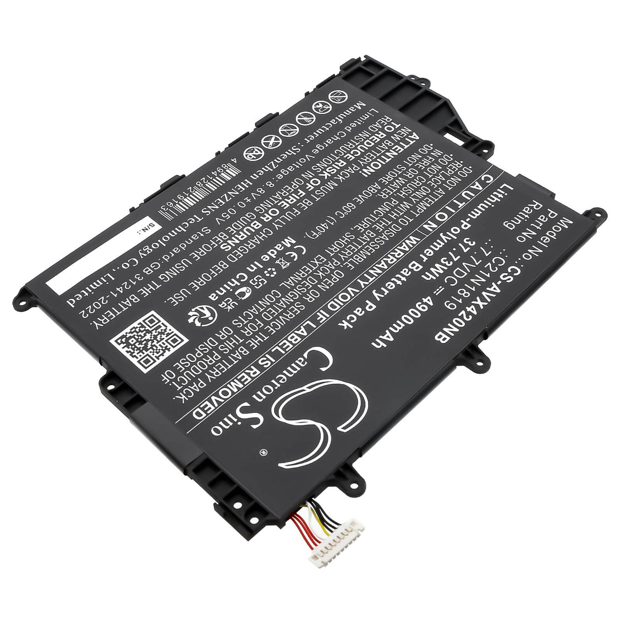 7.7V, Li-Polymer, 4900mAh, Notebook, Laptop battery fits Asus, 0B200-03200000, A420UA, A420UA-EK115T, 37.73Wh Notebook, Laptop Cameron Sino Technology Limited