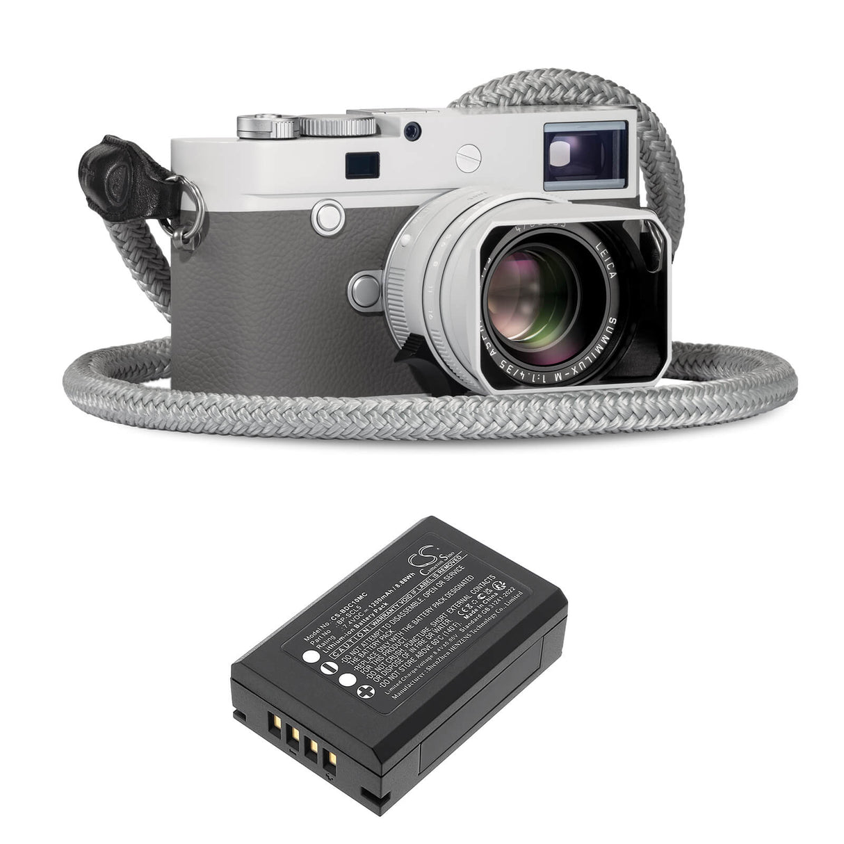 7.4V, Li-ion, 1200mAh, Camera battery fits Leica, 24003, M10, M10p, 8.88Wh Camera Cameron Sino Technology Limited (Camera)