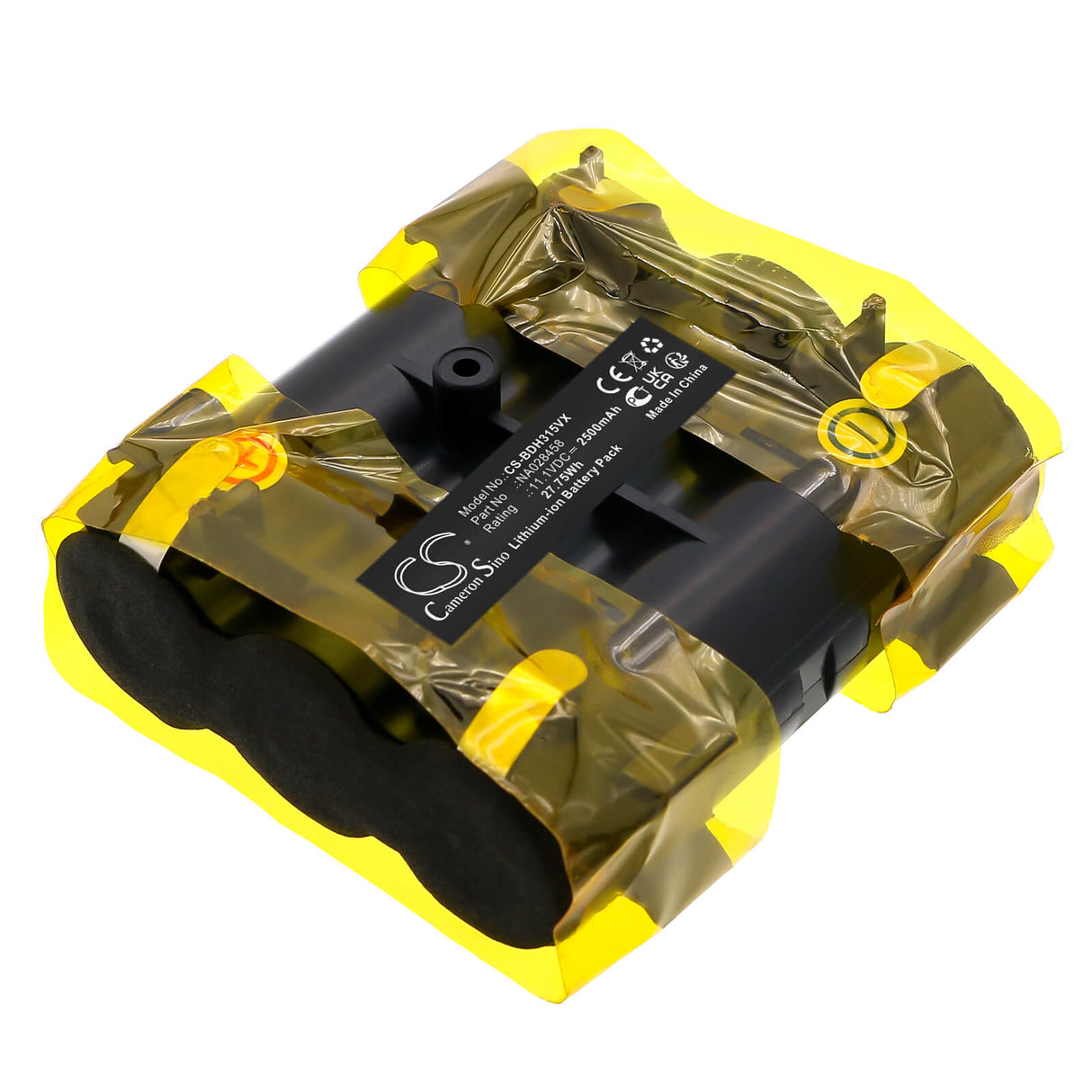 11.1V, Li-ion, 2500mAh, Vacuum battery fits Black & Decker, D000201, DVJ325J, HLVA315J22, 27.75Wh Vacuum Cameron Sino Technology Limited