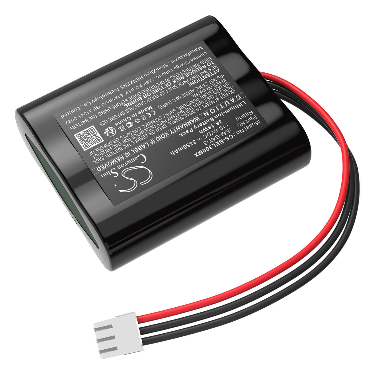 10,8V, Li-ion, 3350mAh, Batterie médicale compatible Bionet, 36l335-bio-s, Bm3 Pro, Bm3vet Elite, 36,18Wh Medical Cameron Sino Technology Limited (Médical)