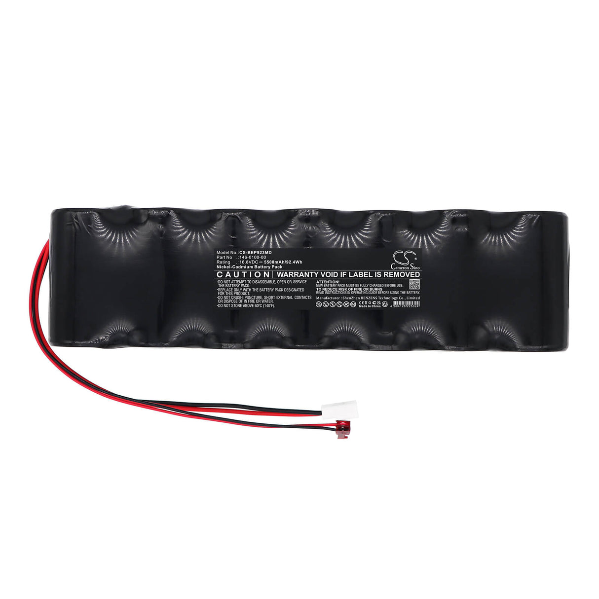 16.8V, Ni-CD, 5500mAh, Medical battery fits Burdick, 146-0100-00, Eclipse Plus, 92.4Wh Medical Cameron Sino Technology Limited
