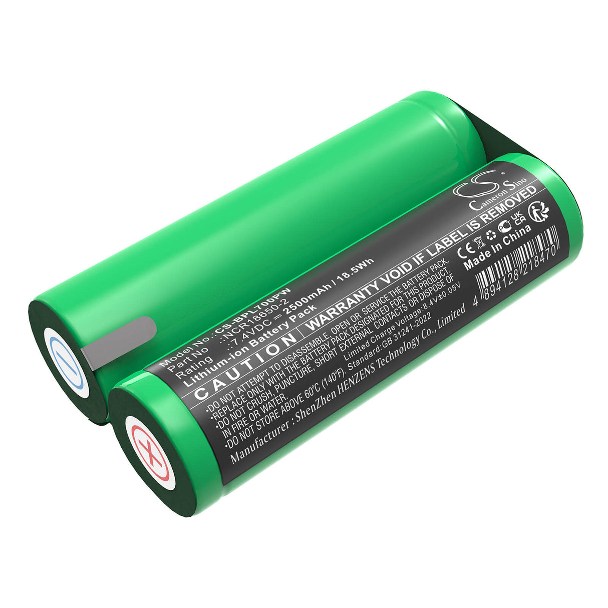 7.4V, Li-ion, 2500mAh, Power Tools battery fits Black & Decker, Ncr18650-2, 172396, Lps7000 13mm Type 1, 18.5Wh Power Tools Cameron Sino Technology Limited (Power Tools)