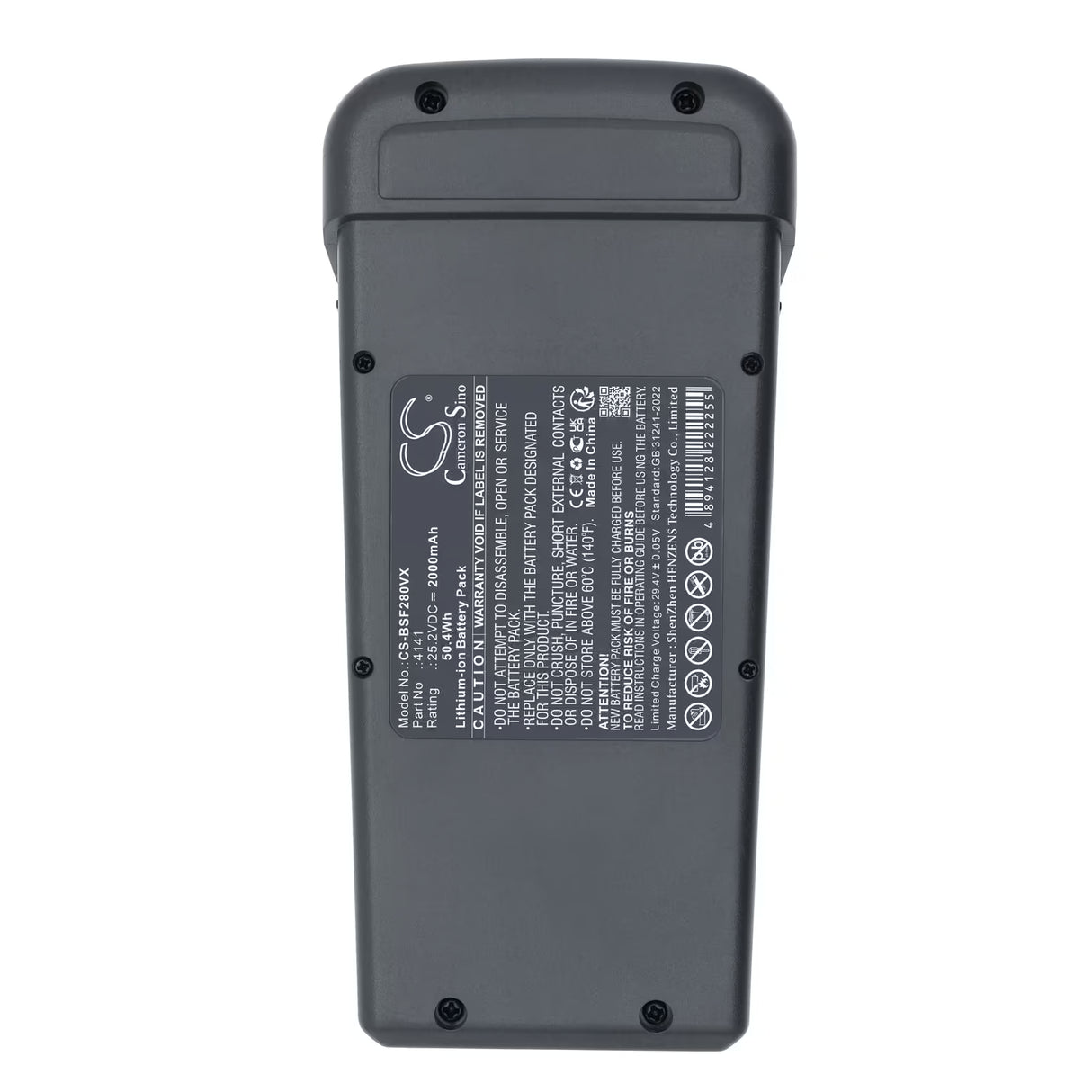 Bissell 1643447 1644206 Battery Replacement 25.2V 2000mAh Vacuum Cameron Sino Technology Limited