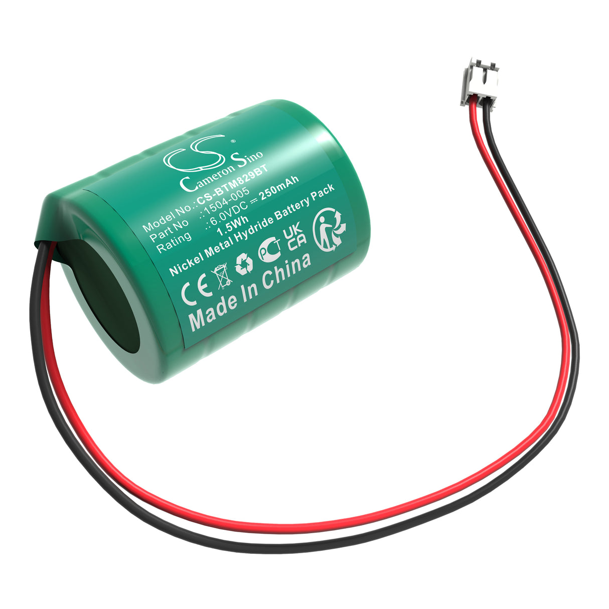 6.0V, Ni-MH, 250mAh, Alarm System battery fits Bell-tec, 1504-005, Mini Siren, 1.5Wh Alarm System Cameron Sino Technology Limited