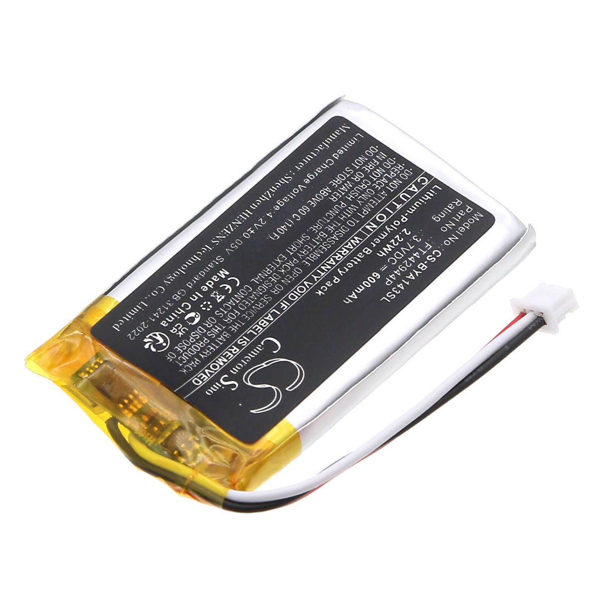 3.7V, Li-Polymer, 600mAh, Batterie BabyPhone compatible avec Babymoov, Ft442944p, A014301, A014303, 2.22Wh BabyPhone Cameron Sino Technology Limited