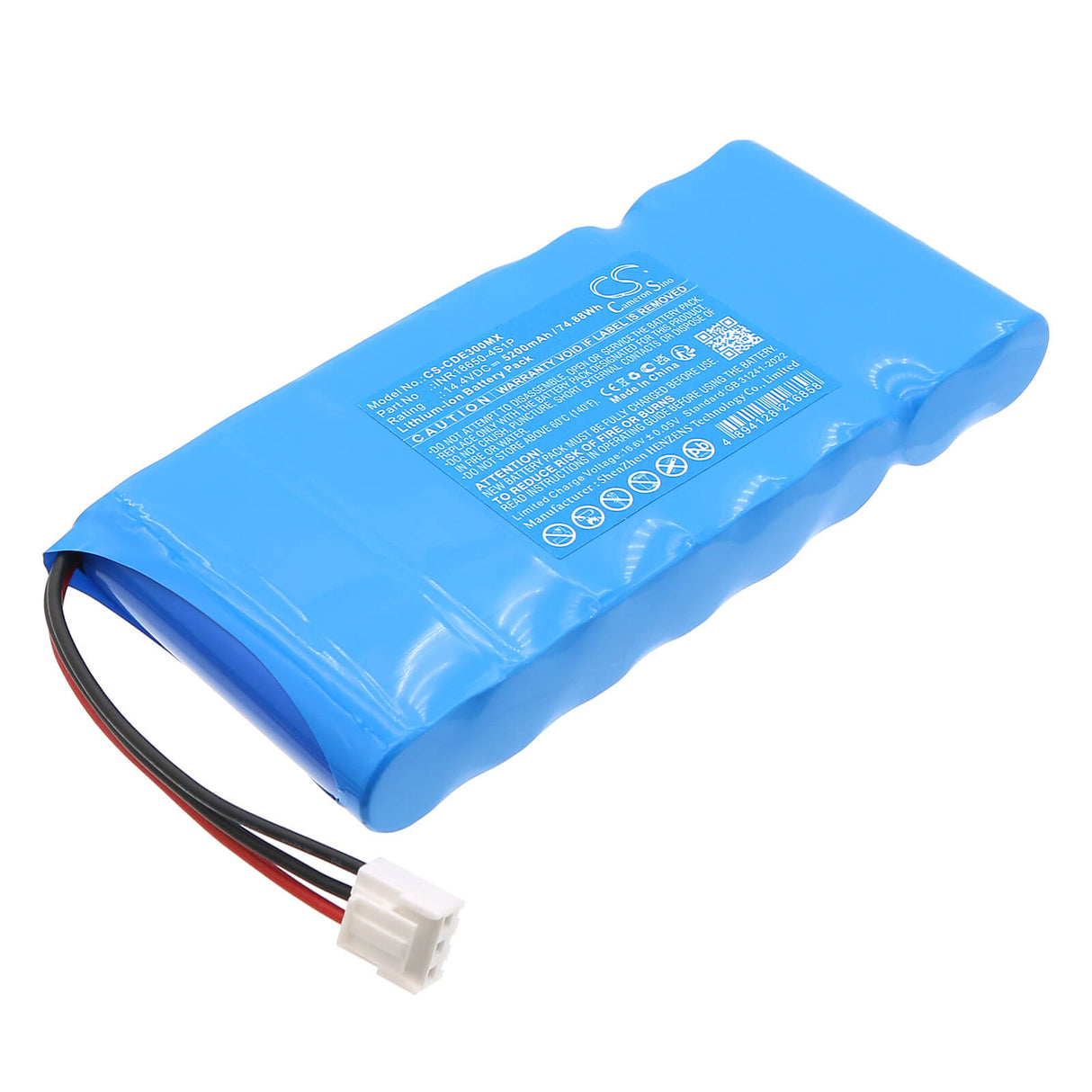 14.4V, Li-ion, 5200mAh, Medical battery fits Cardio, INR18650-4S2P, E3, 74.88Wh Medical Cameron Sino Technology Limited (Medical)