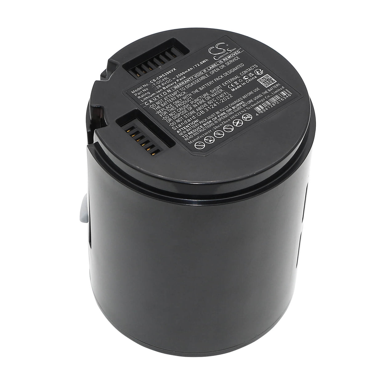 28.8V, Li-ion, 2500mAh, Vacuum battery fits Cecotec, T-dc49l, Conga Rockstar 29600, 72.0Wh Vacuum Cameron Sino Technology Limited
