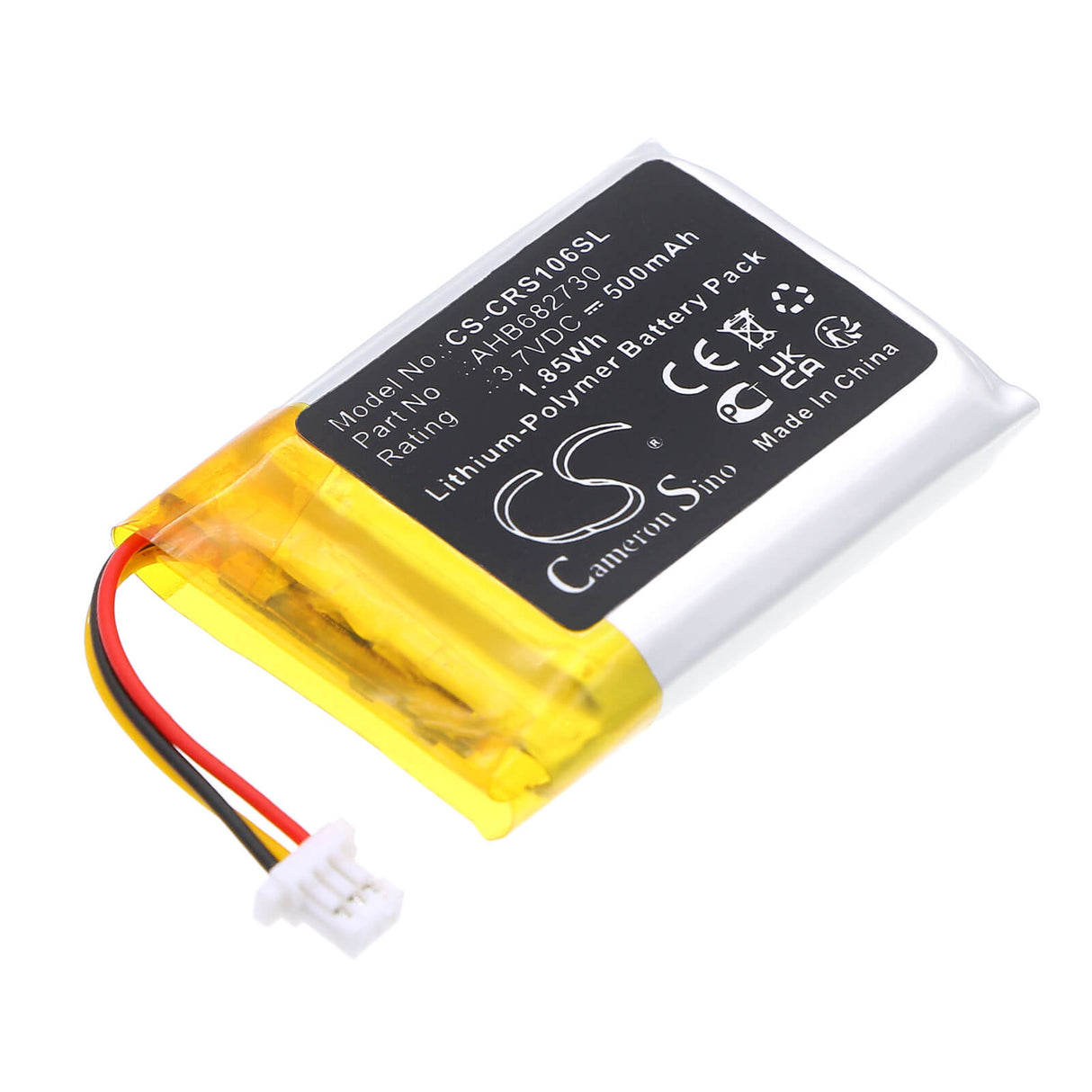 3.7V, Li-Polymer, 500mAh, Keyboard,Mouse battery fits Corsair, AHB682730, RGP0106, Sabre Wireless Gaming Mouse, 1.85Wh Keyboard,Mouse Cameron Sino Technology Limited
