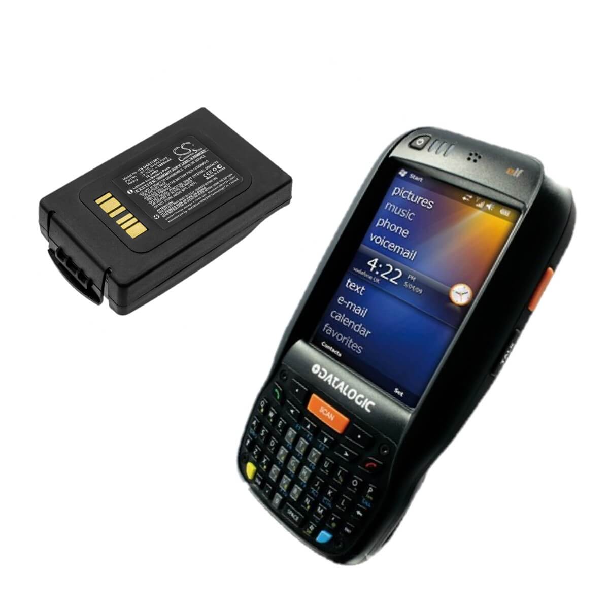 Batterie de scanner de code-barres BT-10 pour Datalogic, Elf 3.7v, 5200mah - 19.24wh Scanner de code-barres Cameron Sino Technology Limited