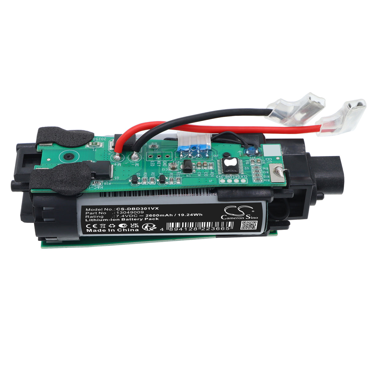 7.4V, Li-ion, 2600mAh, Vacuum battery fits Dirt Devil, 13049009, BD30100, BD30100V, 19.24Wh Vacuum Cameron Sino Technology Limited