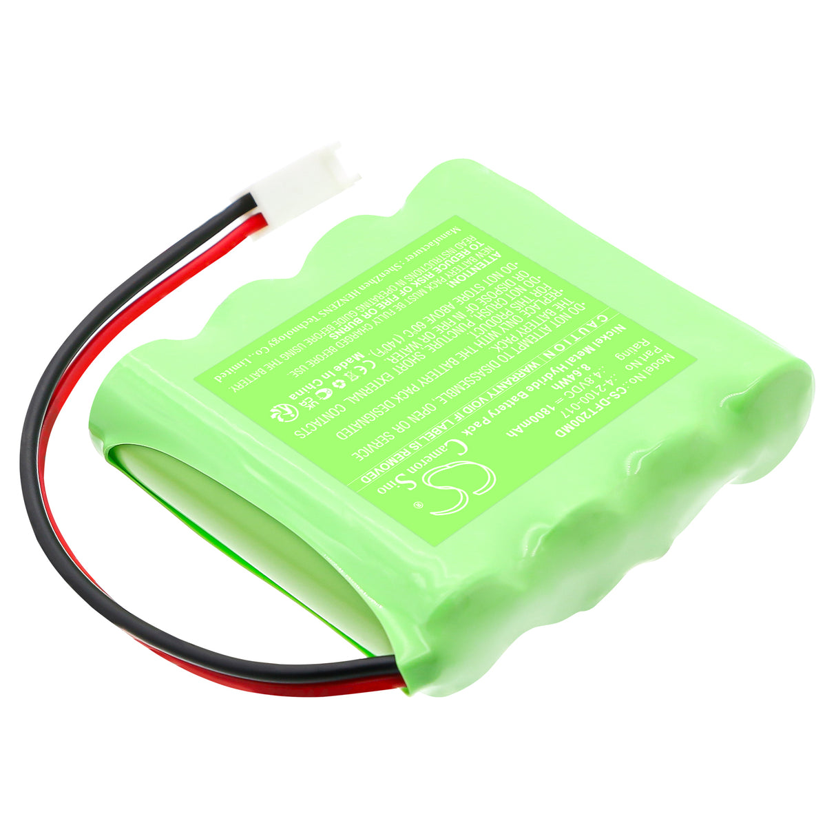 4.8V, Ni-MH, 1800mAh, Batterie médicale adaptée à Delfi, 110605, Garrot portable, Système PTS 2000, 8.64Wh Médical Cameron Sino Technology Limited (Médical)