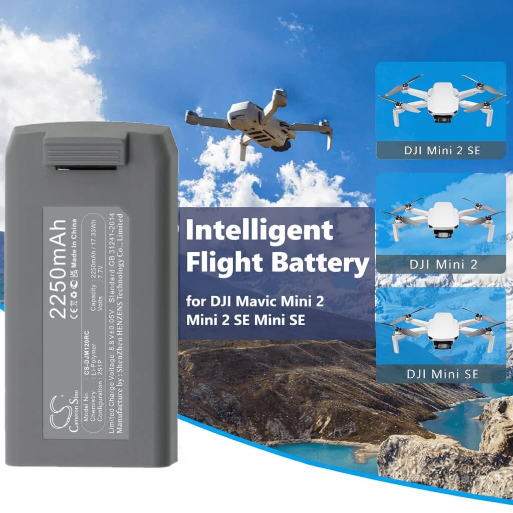 7.7V, Li-ion, 2250mAh, Drones battery fits Dji, Bwx161-2250-7.7, Mavic Mini 2, Mavic Mini Se, 17.33Wh Drones Cameron Sino Technology Limited