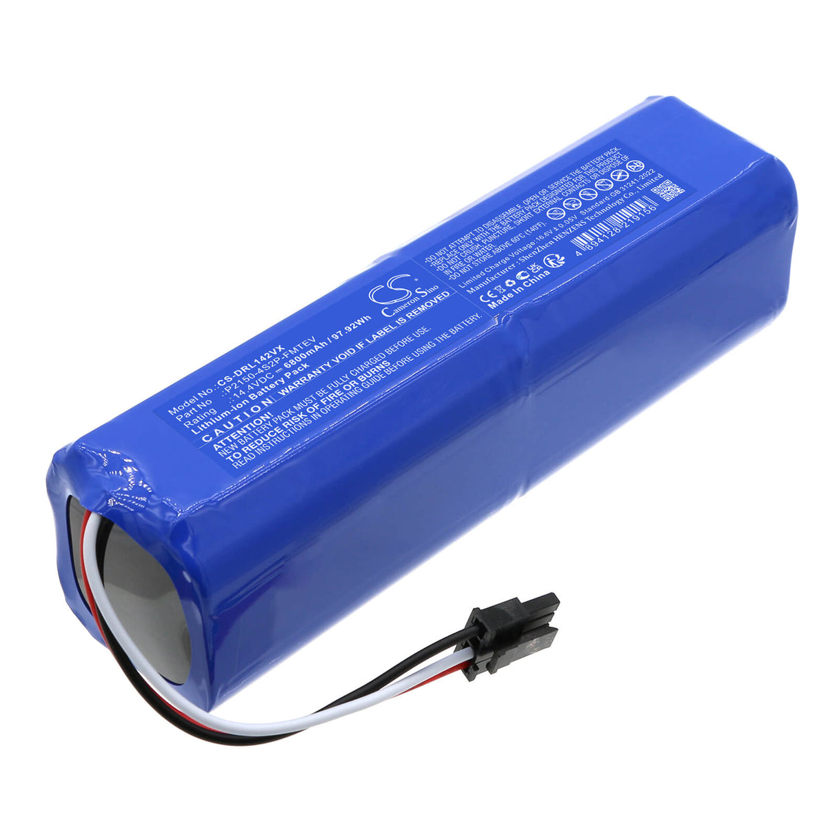 14.4V, Li-ion, 6800mAh, Vacuum battery fits Dreame, P2150-4S2P-FMTEV, Mova S10 Plus, RLS42SD, 97.92Wh Vacuum Cameron Sino Technology Limited