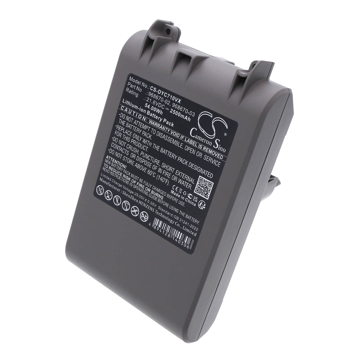 Batterie d'aspirateur pour Dyson Sv11 et V7 21.6v, s'adapte à 968670-06, 2500mah - 54.00wh Aspirateur Cameron Sino Technology Limited