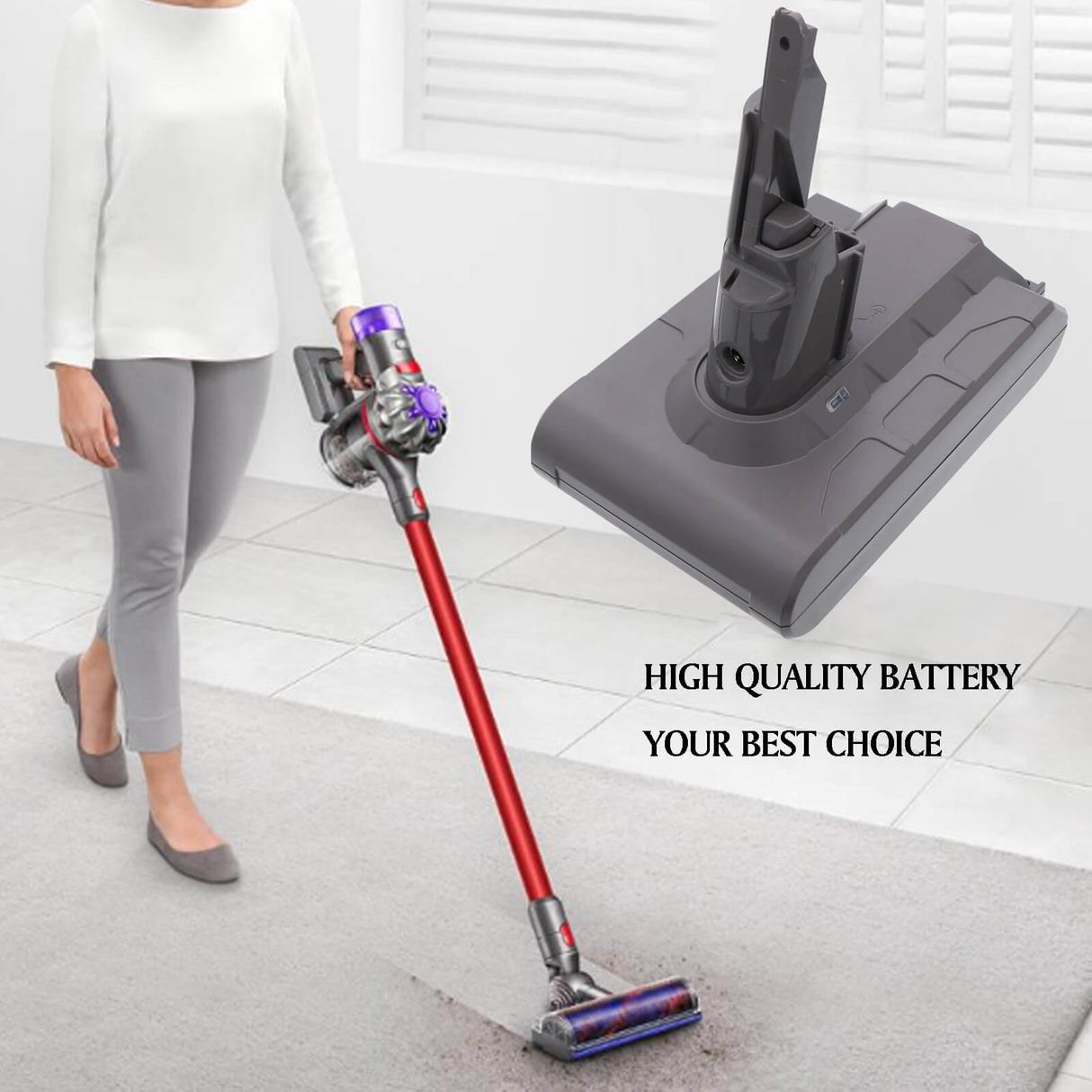 Batterie d'aspirateur pour Dyson Sv11 et V7 21.6v, s'adapte à 968670-06, 2500mah - 54.00wh Aspirateur Cameron Sino Technology Limited