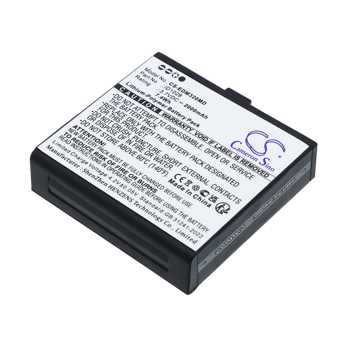 3.7V, Li-Polymer, 2000mAh, Medical battery fits Edan, 01.21.064397, iM3s Monitor, 7.4Wh Medical Cameron Sino Technology Limited