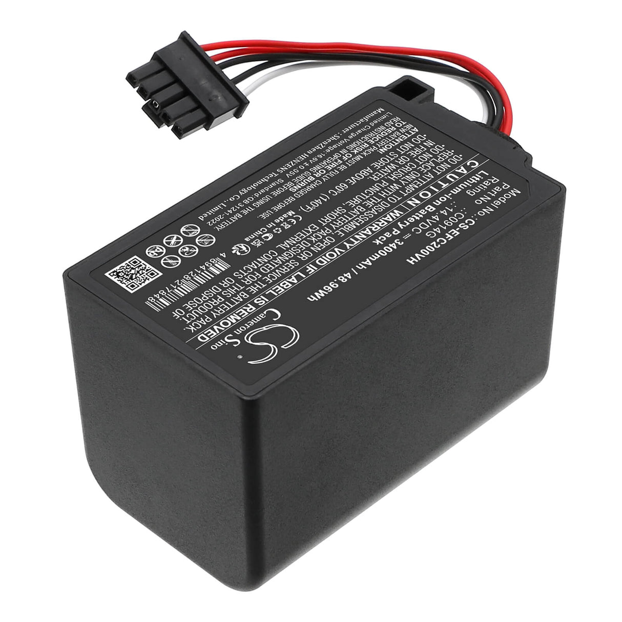 14.4V, Li-ion, 3400mAh, Vacuum battery fits Eufy, C0914g, Omni C20, Omni C20 Robot Vacuum, 48.96Wh Vacuum Cameron Sino Technology Limited