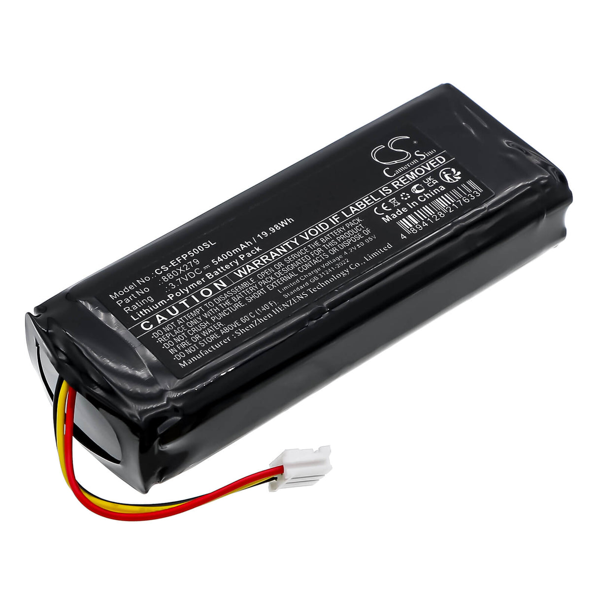 3,7V, Li-Polymère, 5400mAh, Équipement, Enquête, Batterie de test compatible avec Exfo, 880x279, Fip-500 Fibre Inspection Scope, Fip-500-kit-1, 19,98Wh Équipement, Enquête, Test Cameron Sino Technology Limited