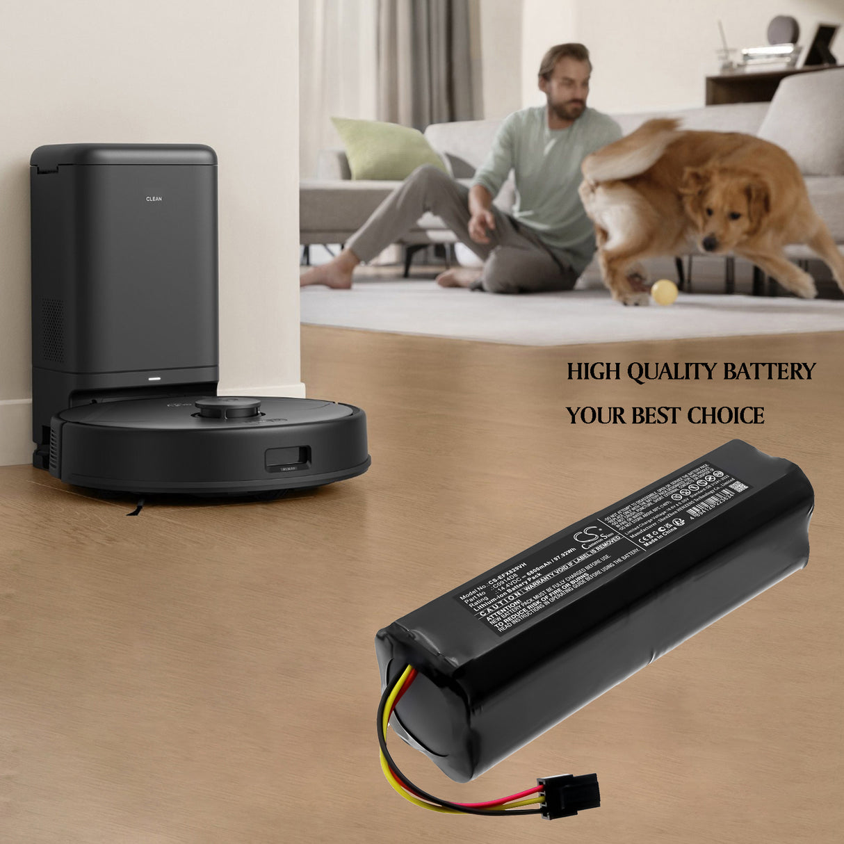 14.4V, Li-ion, 6800mAh, Vacuum battery fits Eufy, C0914D8, SES, T29J6, 97.92Wh Vacuum Cameron Sino Technology Limited