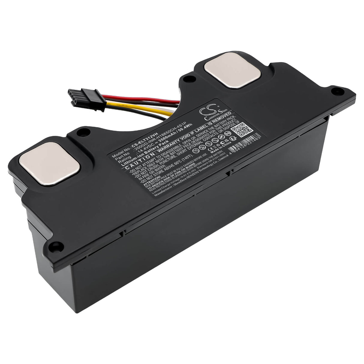 14.4V, Li-ion, 3500mAh, Vacuum battery fits Electrolux, 200GD-INR-H18650CH-4S1P, EFP31312, EFR31223, 50.4Wh Vacuum Cameron Sino Technology Limited