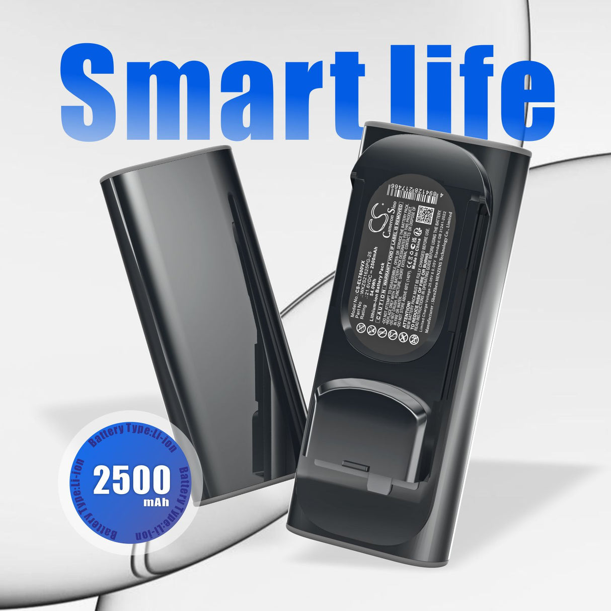 21.6V, Li-ion, 2500mAh, Vacuum battery fits Electrolux, Wkzs21625pg-25, Efp61712, Efp61712a, 54.0Wh Vacuum Cameron Sino Technology Limited