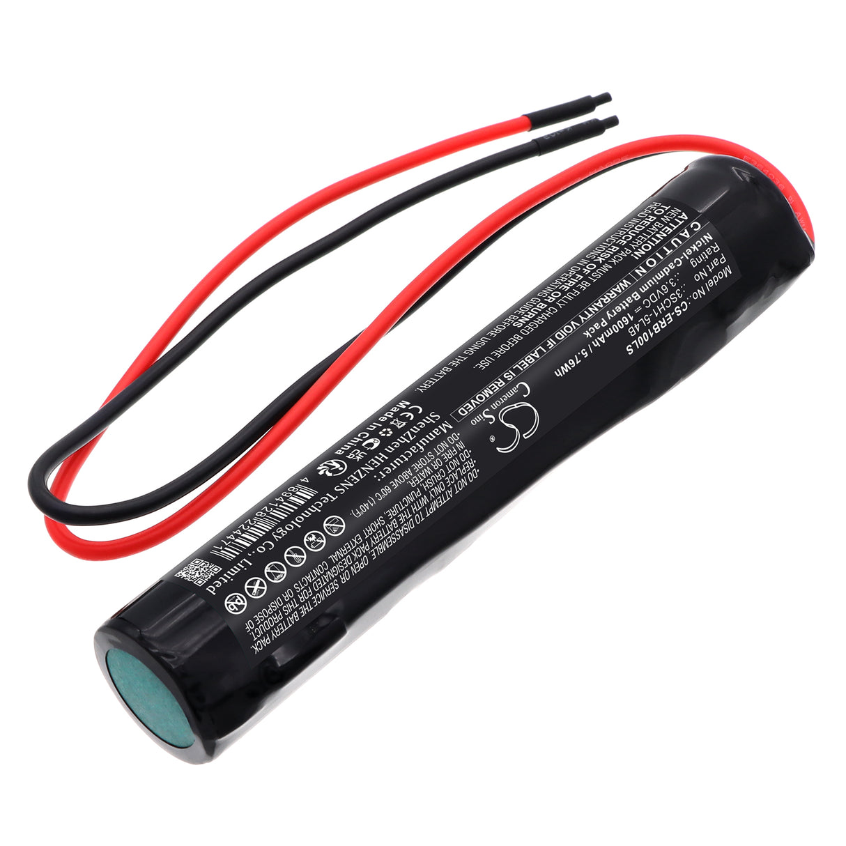 3.6V, Ni-CD, 1600mAh, Emergency Lighting battery fits Eterna, 3SCH1-5L4B, EB1, EML3MISO, 5.76Wh Emergency Lighting Cameron Sino Technology Limited