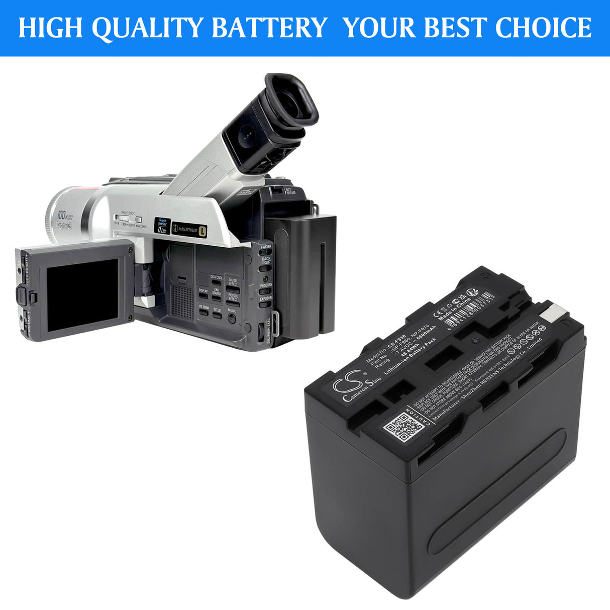 7.4V, Li-ion, 6600mAh, Amplifier battery fits Hawk-woods. Comrex. Sony. Sound Devices. Video Devices, Np-f930, Access Portable2, 48.84Wh Camera Cameron Sino Technology Limited (Camera)