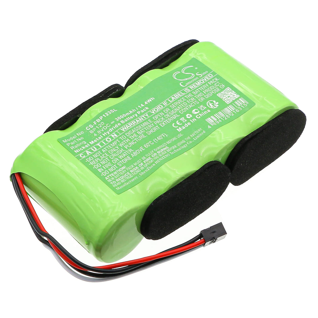 4,8 V, Ni-MH, 3000 mAh, Équipement, Enquête, Batterie de test compatible avec Fluke, Bp120, Scopemeter 120 (micrologiciel 2.01, 14.4Wh Équipement, Enquête, Test Cameron Sino Technology Limited