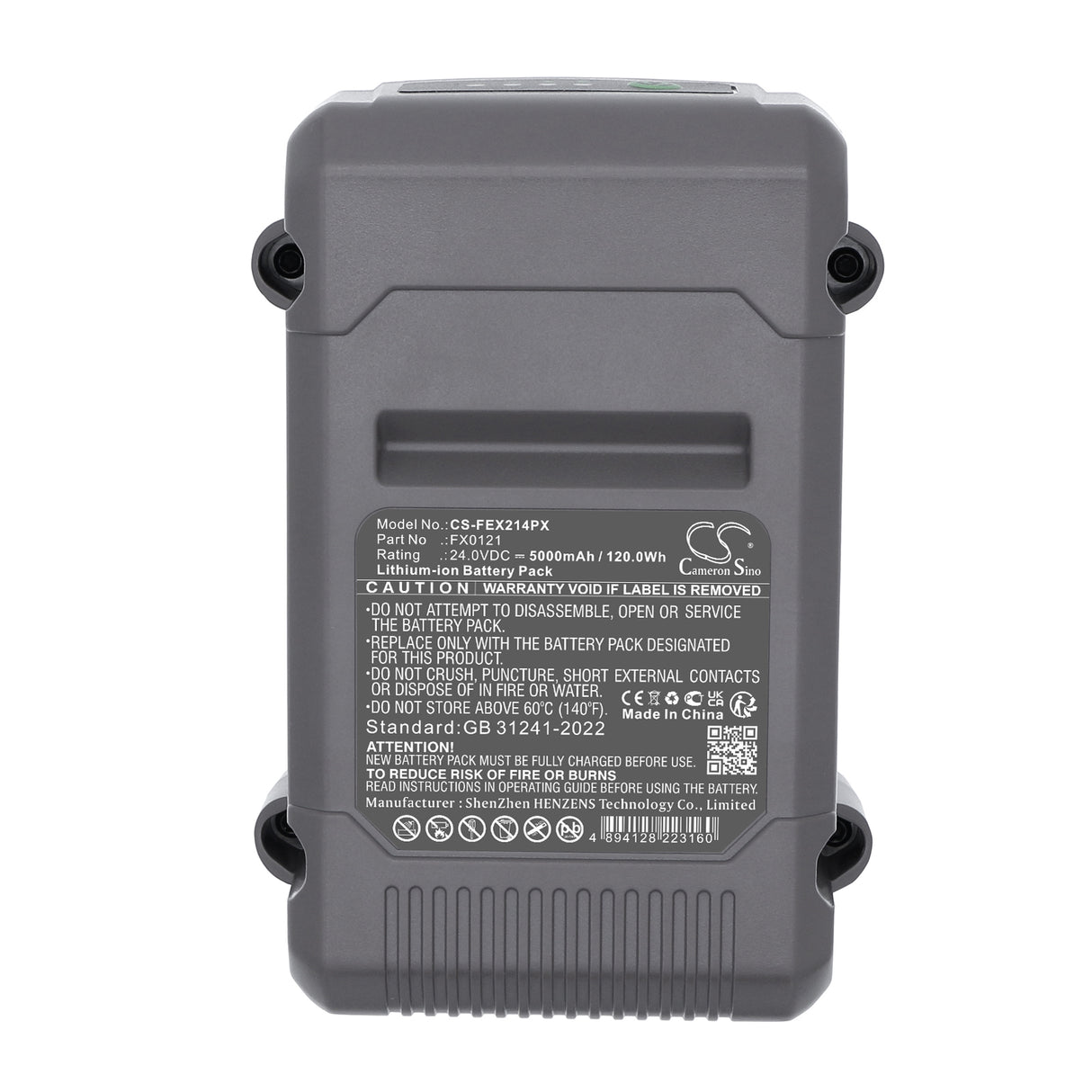 24V, Li-ion, 5000mAh, Power Tools battery fits FLEX, FX0121, FX1431A, FX2141R, 120Wh Power Tools Cameron Sino Technology Limited (Dangerous Goods)