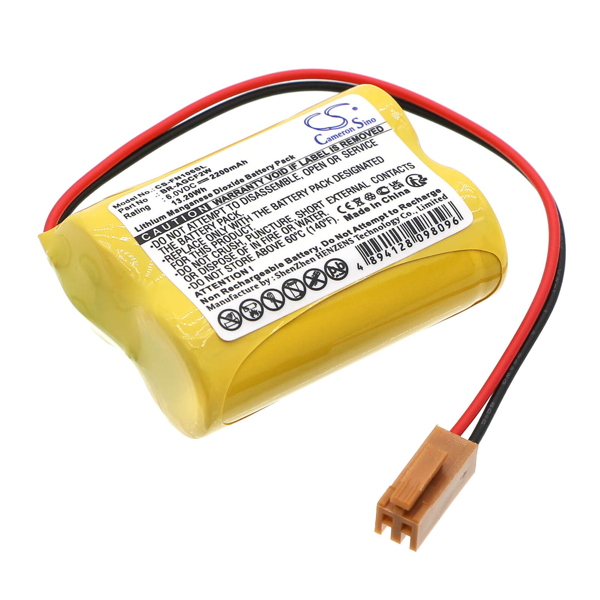 PLC Battery for Fanuc Br-acf2p-187, Br-agcf2w 6v, 1800 Mah - 10.8wh PLC Cameron Sino Technology Limited