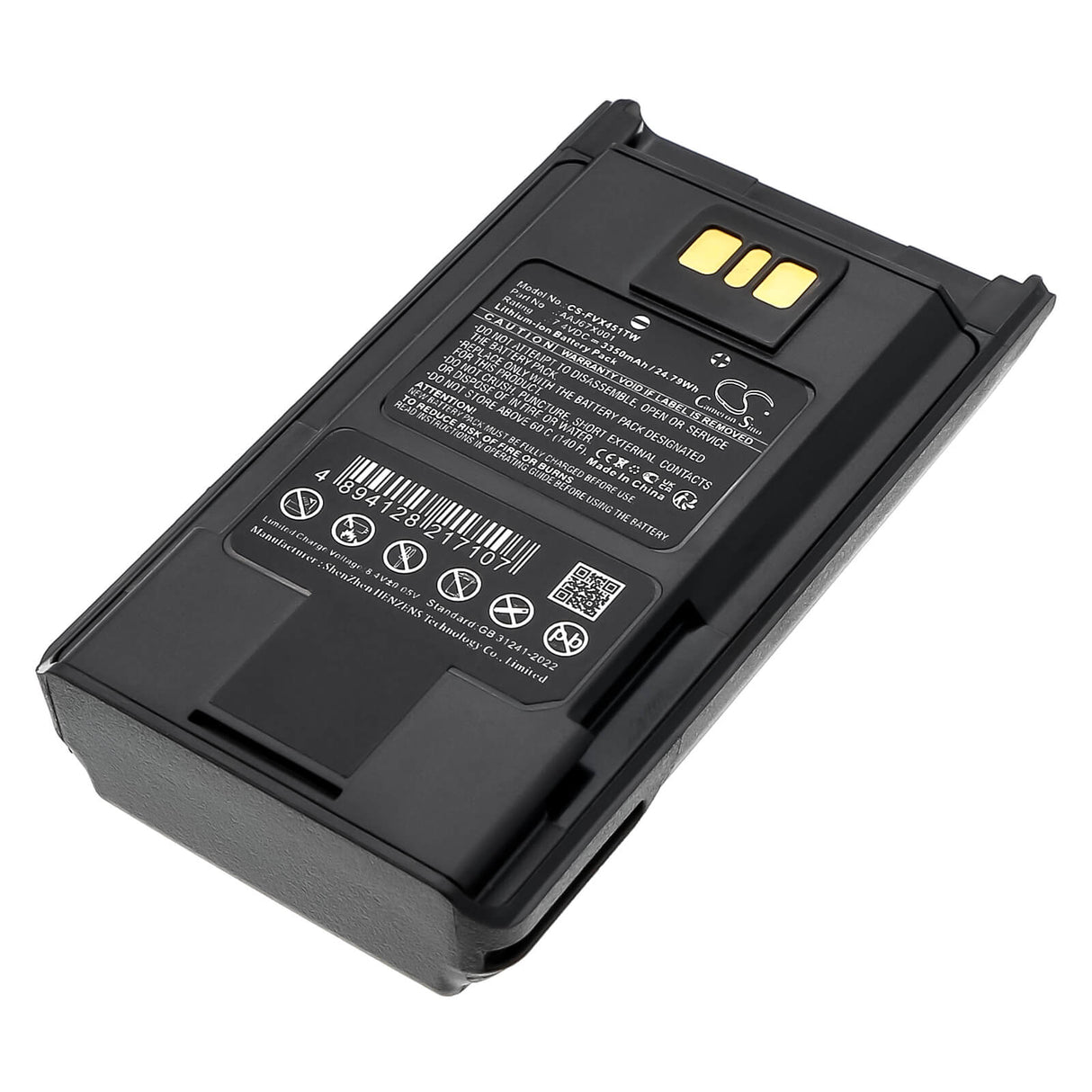 7.4V, Li-ion, 3350mAh, Two-Way Radio battery fits Vertex, AAJ67X001, EVX-231, EVX-261, 24.79Wh Two-Way Radio Cameron Sino Technology Limited