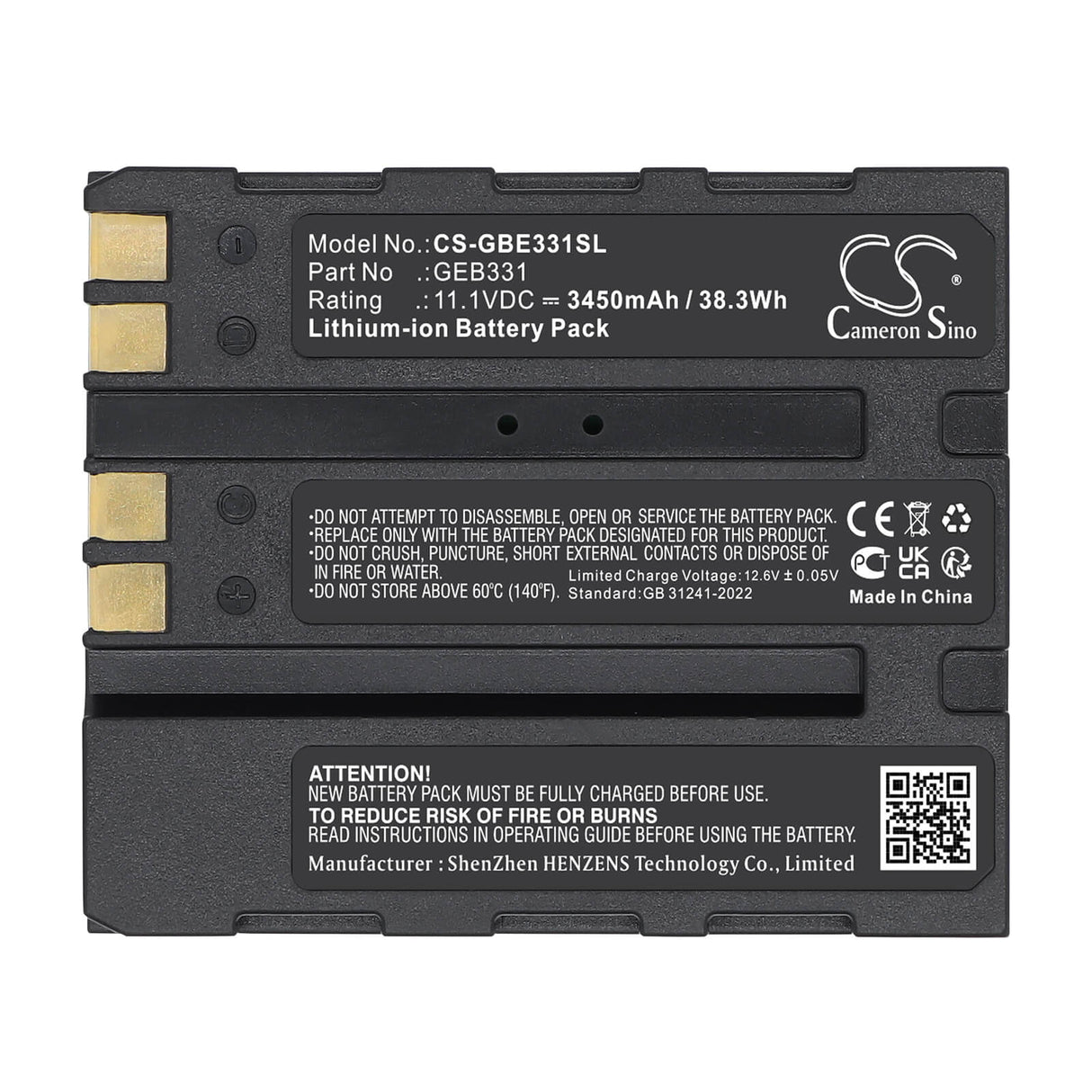 11.1V, Li-ion, 3450mAh, Equipment, Survey, Test battery fits Leica, 799190, CS20, CS20 Controller, 38.3Wh Equipment, Survey, Test Cameron Sino Technology Limited