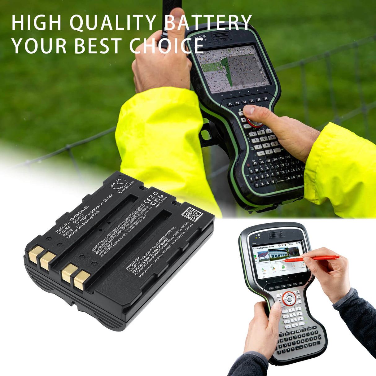 11.1V, Li-ion, 3450mAh, Equipment, Survey, Test battery fits Leica, 799190, CS20, CS20 Controller, 38.3Wh Equipment, Survey, Test Cameron Sino Technology Limited