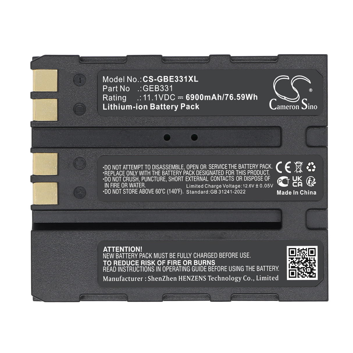 11.1V, Li-ion, 6900mAh, Equipment, Survey, Test battery fits Leica, 799190, CS20, CS20 Controller, 76.59Wh Equipment, Survey, Test Cameron Sino Technology Limited