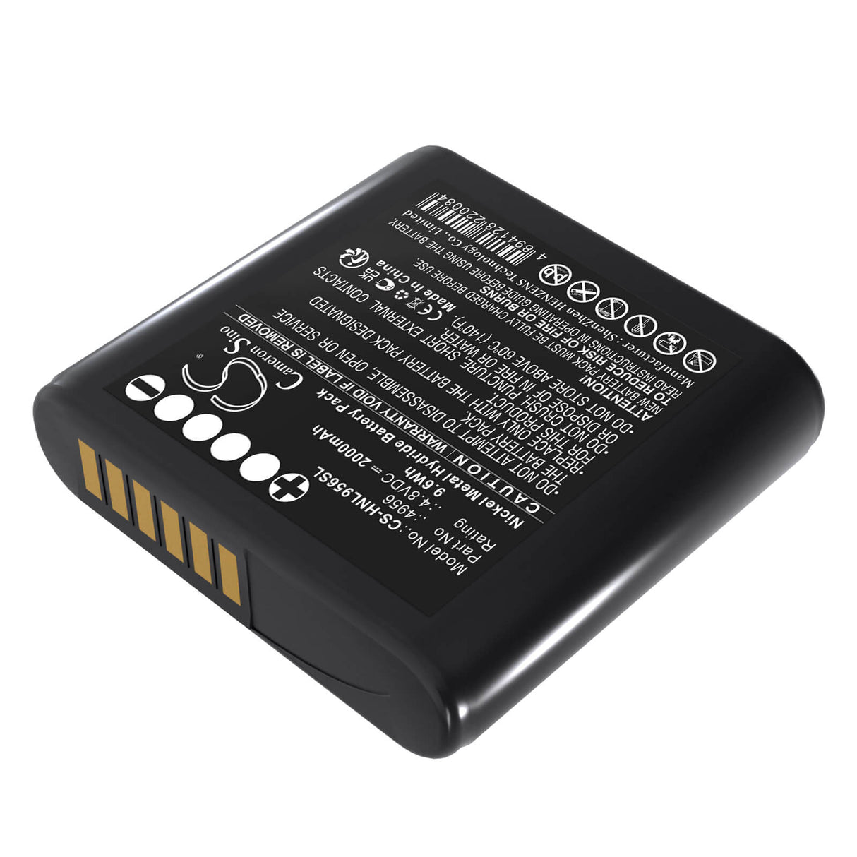 4.8V, Ni-MH, 2000mAh, Équipement, Enquête, Batterie de test compatible avec Honeywell, 4956, Lumidor Micromax Plus, Micromax pro, 9.6Wh Équipement, Enquête, Test Cameron Sino Technology Limited