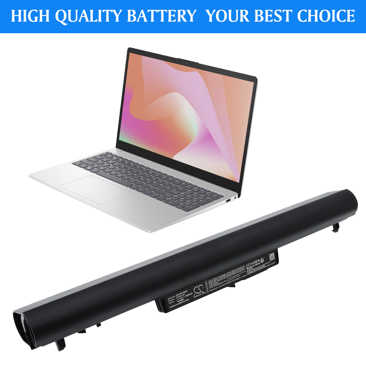 14.4V, Li-ion, 5200mAh, Notebook, Laptop battery fits HP, HSTNN-YB4D, Pavilion 14, Pavilion Sleekbook 14, 74.88Wh Notebook, Laptop Cameron Sino Technology Limited