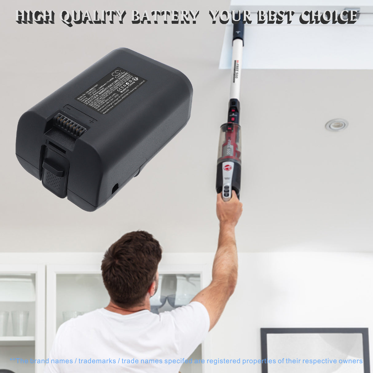 21.6V, Li-ion, 3400mAh, Vacuum battery fits Hoover, 35602207, H-FREE 500, 73.44Wh Vacuum Cameron Sino Technology Limited
