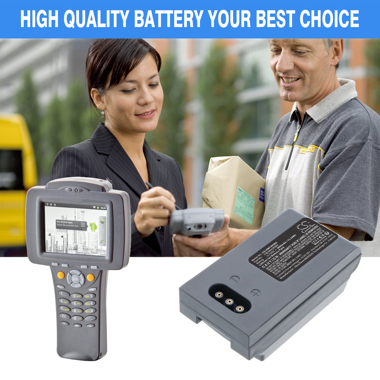 3.7V, Li-ion, 3600mAh, Barcode Scanner battery fits Hoft & Wessel, FBHWX26580, HW19200, T26582, 13.32Wh Barcode Scanner Cameron Sino Technology Limited