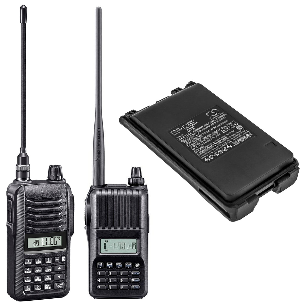 7.4V, Li-ion, 2600mAh, Two-Way Radio battery fits Icom, Bp-298, Ic-f30, Ic-t70a, 19.24Wh Two-Way Radio Cameron Sino Technology Limited