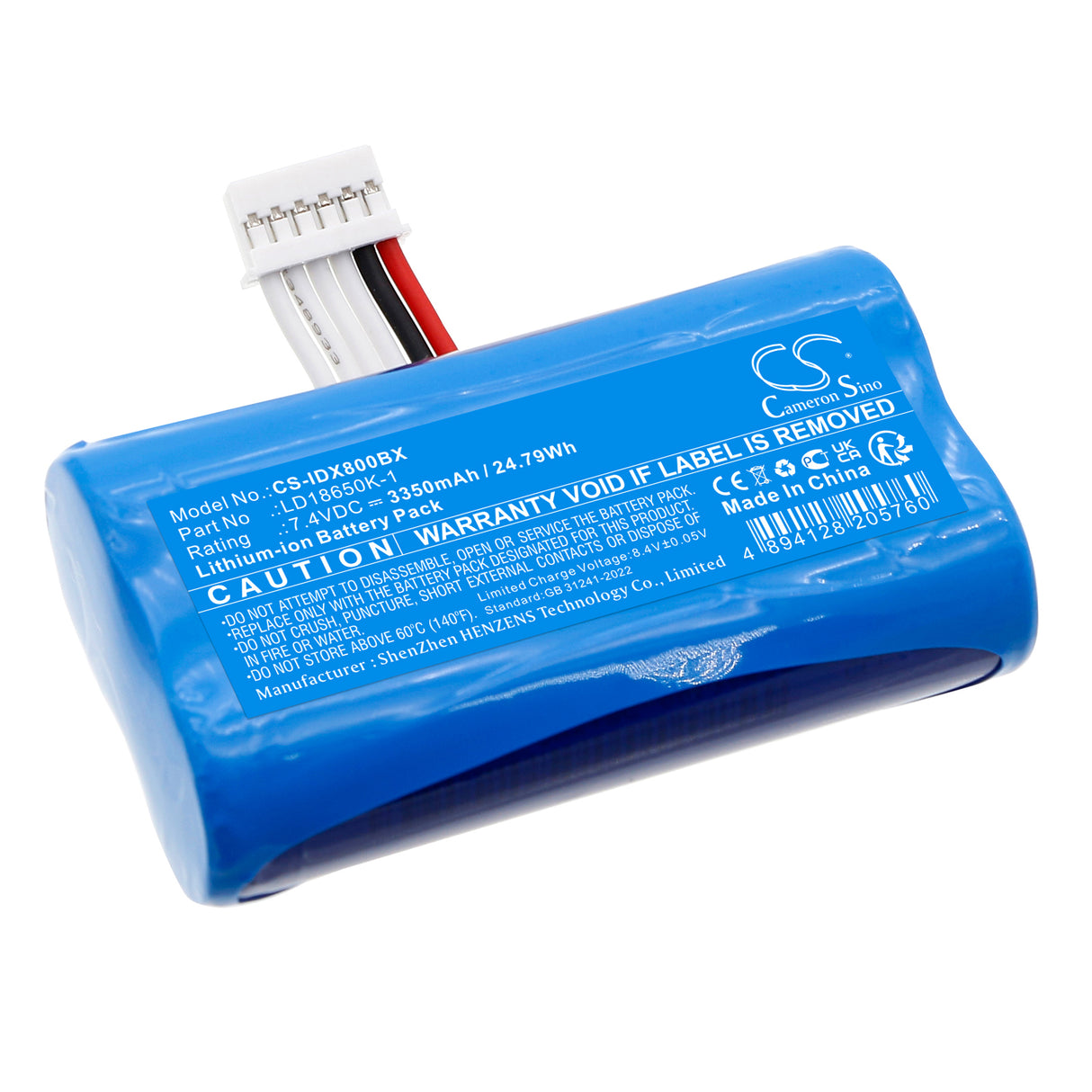 7.4V, Li-ion, 3350mAh, Payment Terminal battery fits Ingenico, Ld18650k-1, Axium Dx4000, Axium Dx8000, 24.79Wh Payment Terminal Cameron Sino Technology Limited