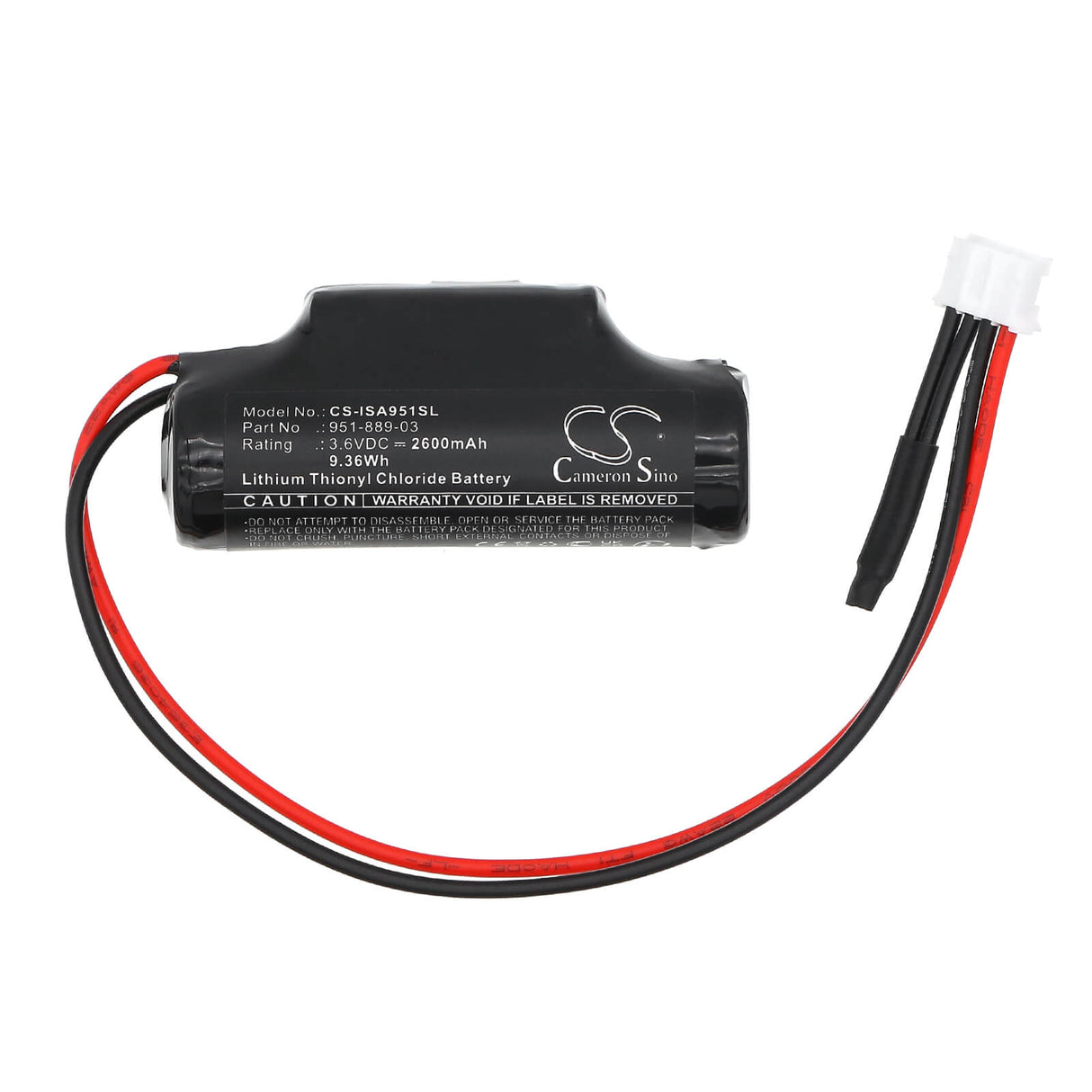3.6V, Li-SOCl2, 2600mAh, PLC battery fits Itron, 50103801, Sparklog 31-50-01.001, Sparklog analog, 9.36Wh PLC Cameron Sino Technology Limited