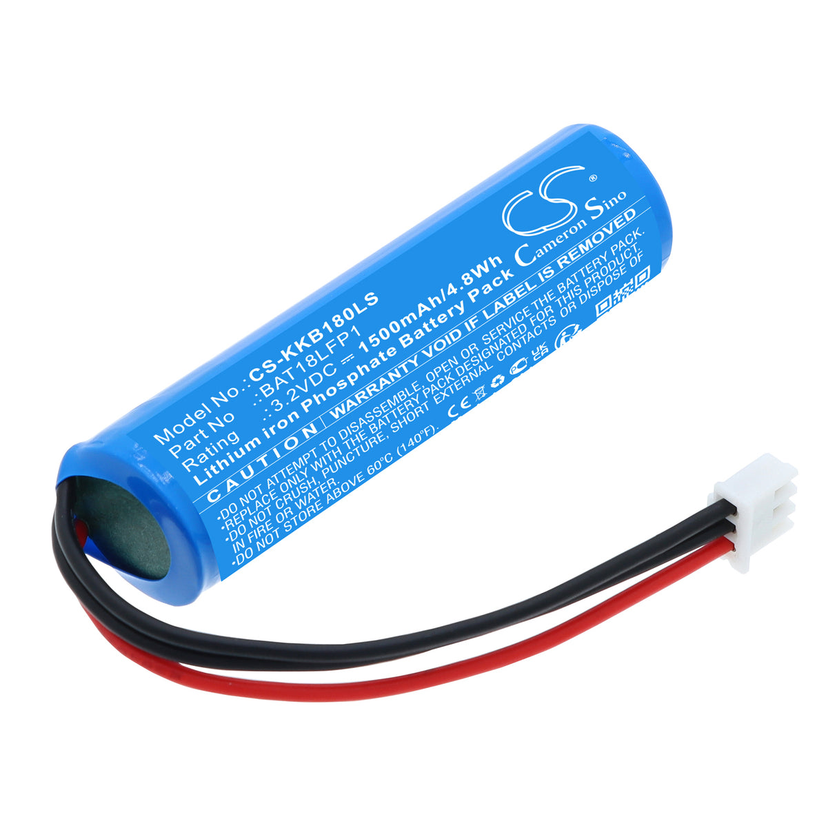 3.2V, LiFePO4, 1500mAh, Emergency Lighting battery fits Kosnic, BAT18LFP1, KBAT1800, 4.8Wh Emergency Lighting Cameron Sino Technology Limited