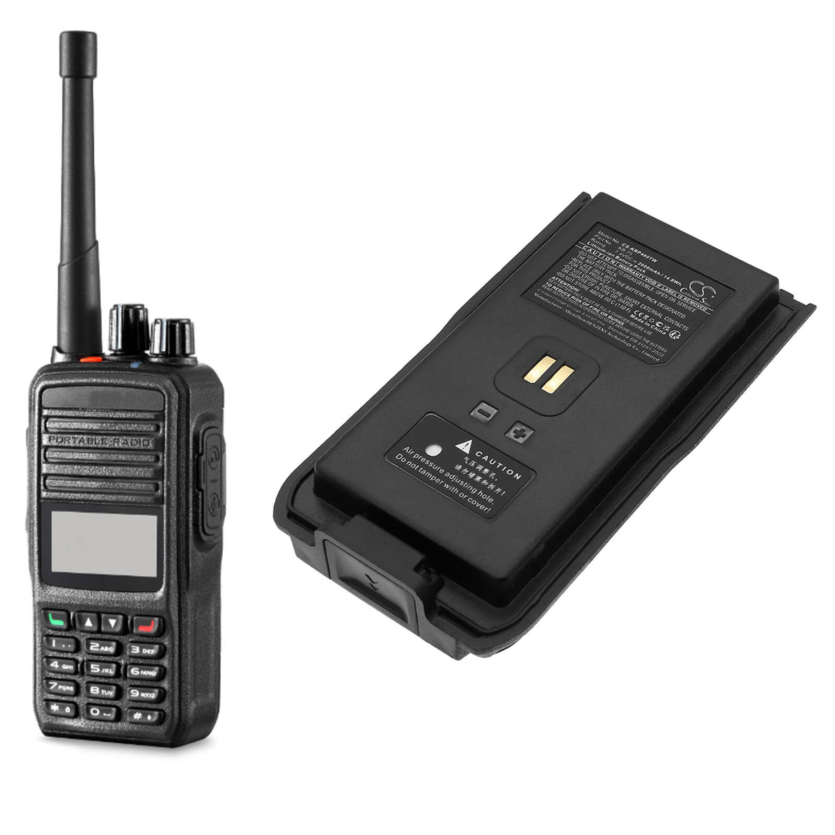 7.4V, Li-ion, 2000mAh, Two-Way Radio battery fits Kirisun, KB-75, DP480, DP580, 14.8Wh Two-Way Radio Cameron Sino Technology Limited