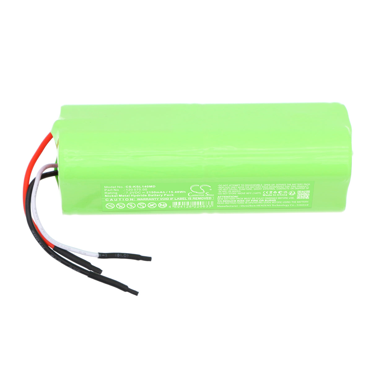 7.2V, Ni-MH, 2150mAh, batterie médicale compatible avec Kowa, 120 070.00, rétinoscope SL14, 15.48Wh Medical Cameron Sino Technology Limited (Médical)